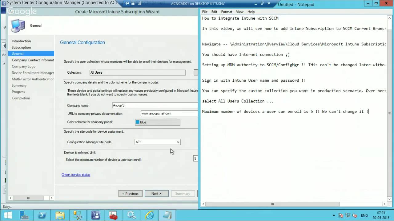 How to Add Intune Subscription to SCCM ConfigMgr CB