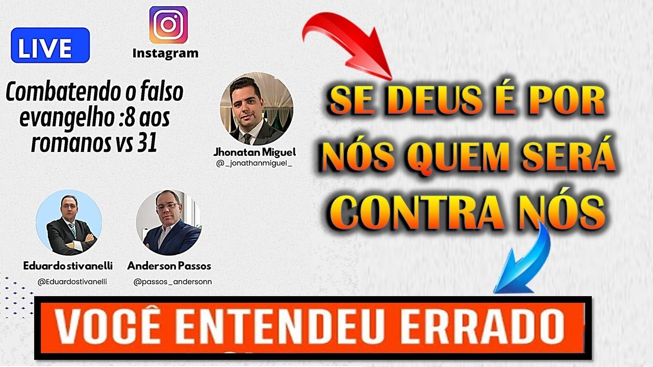 Live Romanos 8 vs 31 Você entendeu isso Errado!