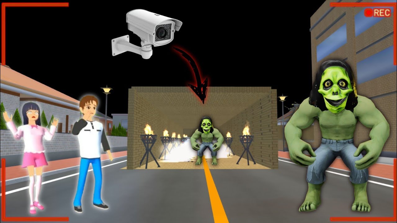 Ding Dong  MONSTER ALPHA SCARYY😫 Yuta police coming‼️|| SAKURA SCHOOL SIMULATOR 