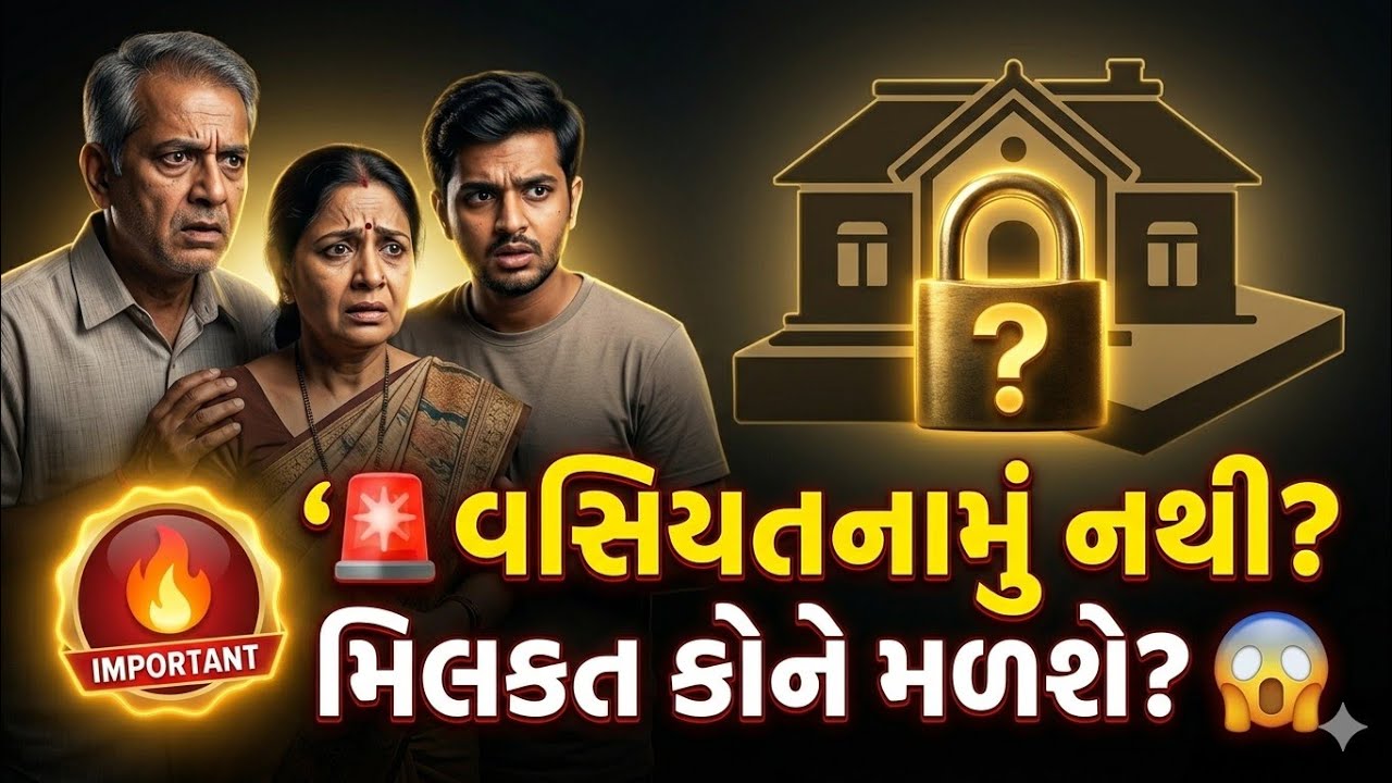 વસિયતનામું (Will) ન હોય તો મિલકત કોને મળે? જાણો વારસાઈના કાયદા | Gujarat Job Guide 