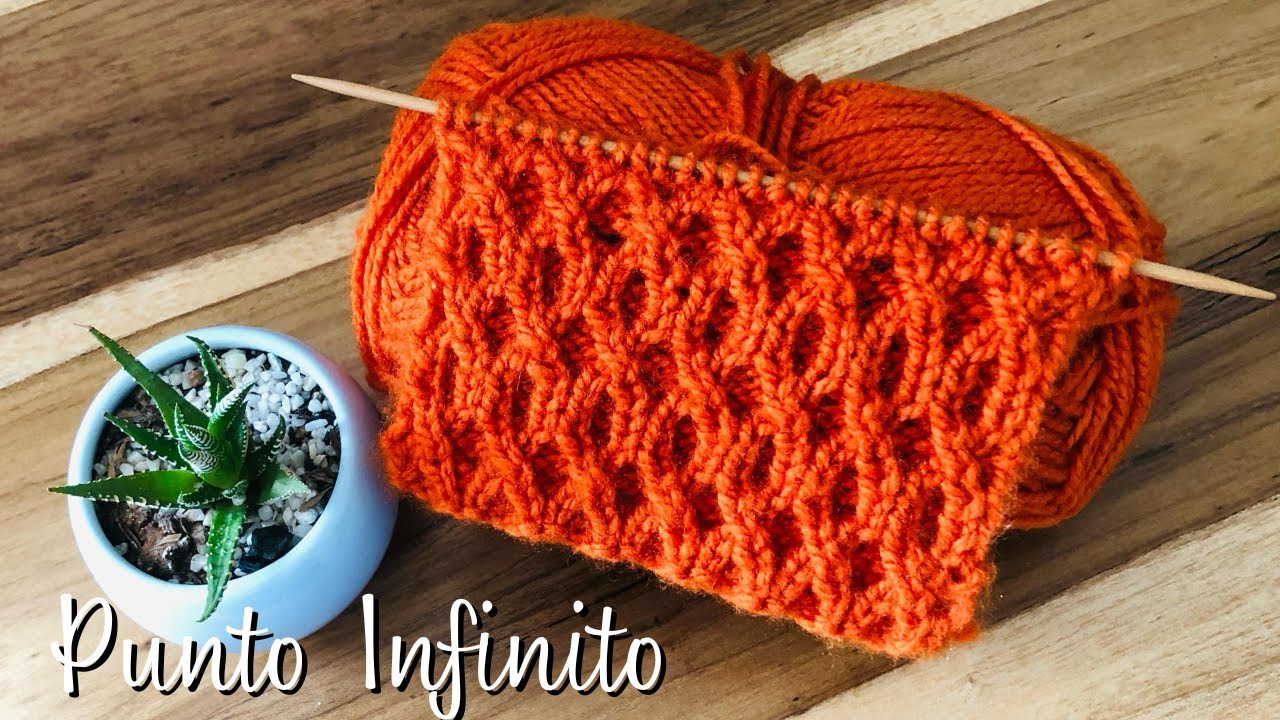 ✨ Cómo Tejer el PUNTO INFINITO a Dos Agujas | Textura Elegante y Fácil