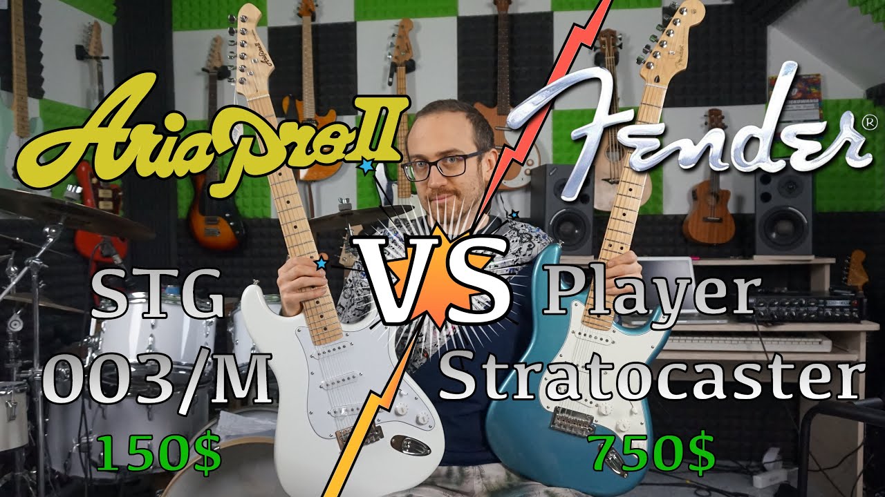 Aria Pro II STG-003/M VS. Fender Player Stratocaster MN
