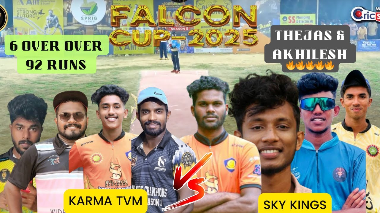 CRICKET |1 LAKH TOURNAMENT,KARMA TVM VS SKY KINGS.