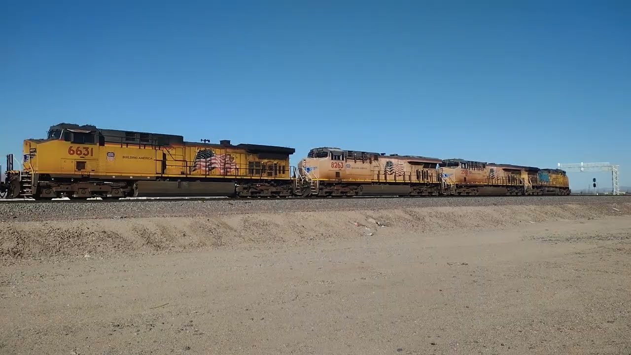 Monster EB UP Manifest Train At Daggett CA! #bigbossrailfanner