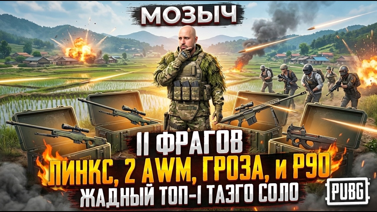 Забрал первые 3 дропа : Рысь, 2 AWM, Гроза и P90 - из жадности взял ВСЕ!!! И ТОП-1 тоже!