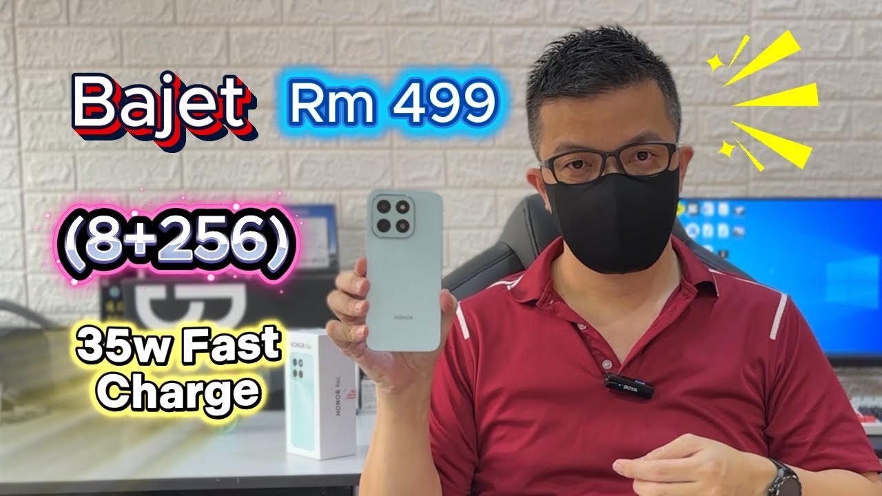 Phone Murah Best Rm499 dpt 256GB , Fast Charging Gaming MLBB Review HONOR X6c Malaysia
