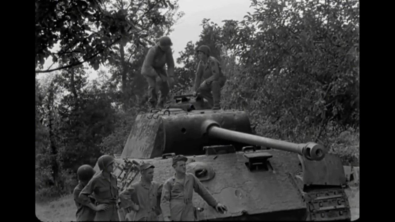 Captured German Panther and Jagdpanther During Liberation of France - 1944