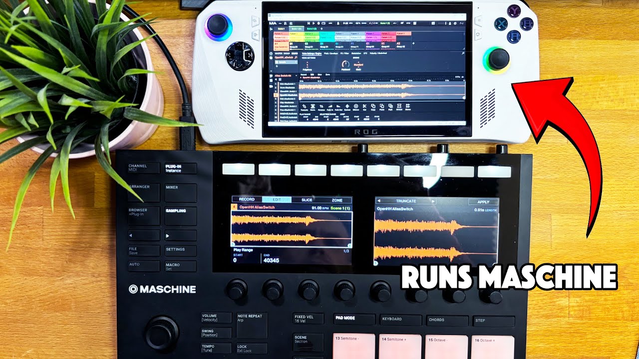 Can You REALLY Make Beats On a Gaming Console? Maschine MK3 + ROG Ally