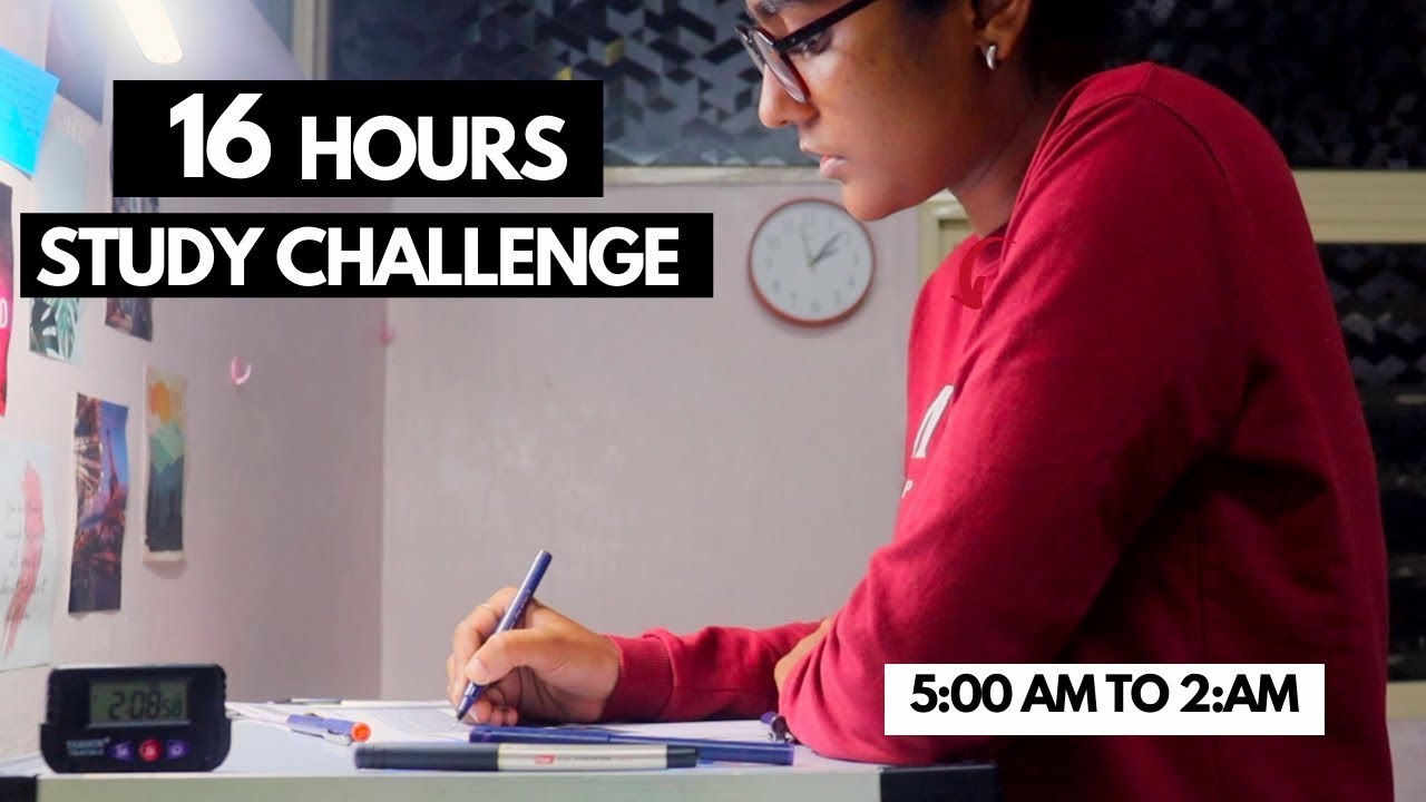 16 HOURS STUDY CHALLENGE OF A UPSC ASPIRANT 🤯| Exploring Dreams
