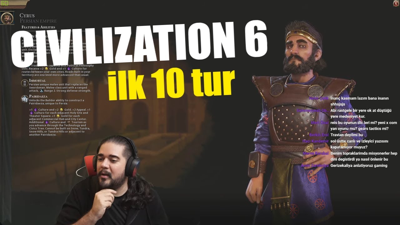 Civilization 6 - Öğretici Oynayış w/ Yiğitcan Tancan İsmail Günhan Turgut