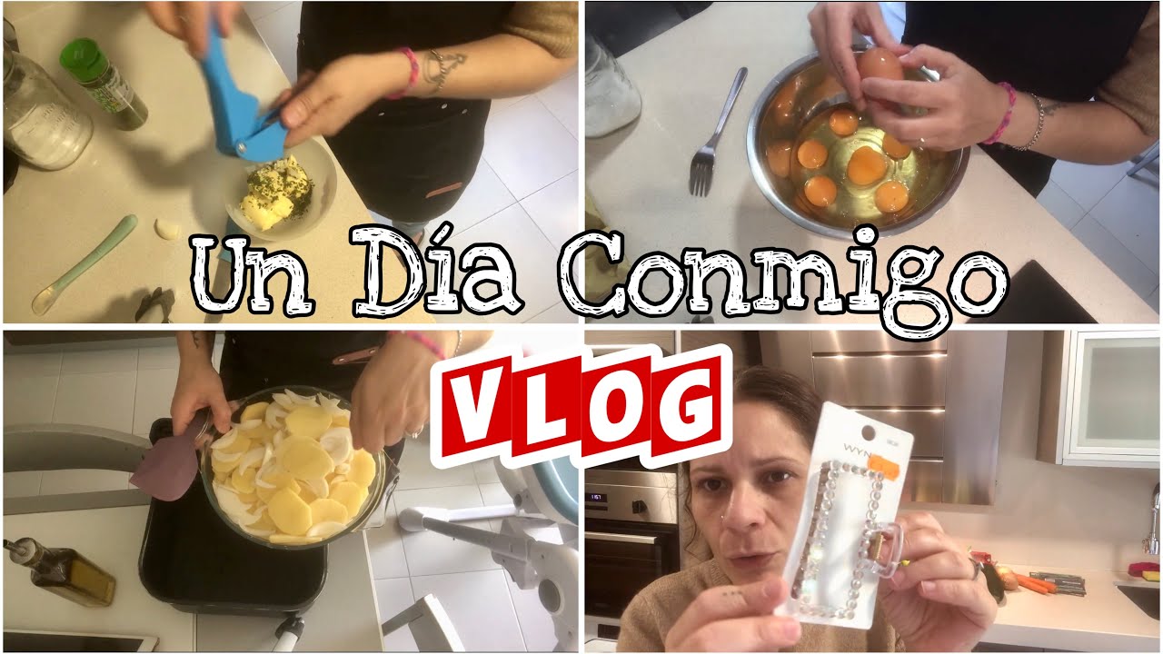 🥔Tortilla Patatas AirFrier🥔//🧄Pan De Ajo Casero🧄//📦Mini Compra Bazar📦// MariVlog