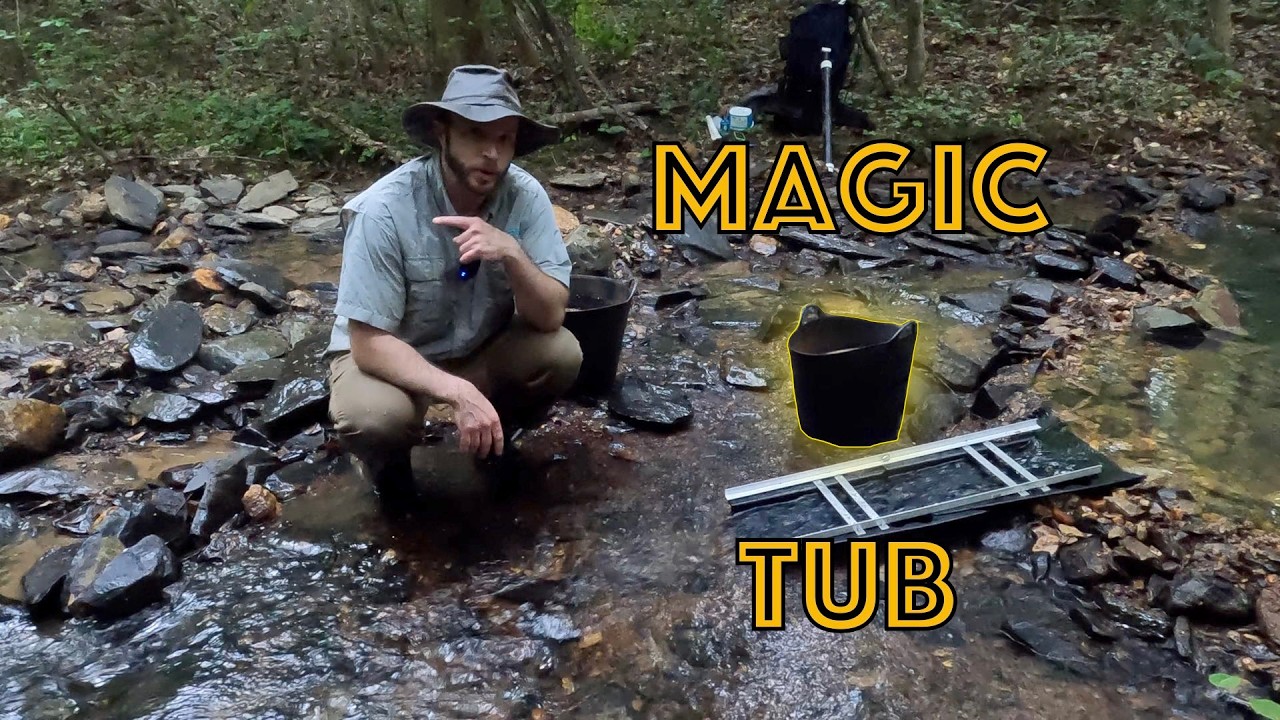 Spot hopping and getting GOLD in every tub while prospecting in Uwharrie National Forest!