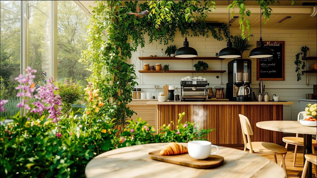 Relaxing Spring Jazz Music 🌿 Calm Coffee Shop Background Jazz for Study & Reading