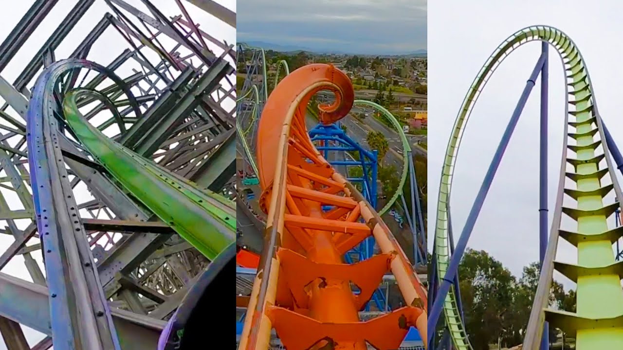 Катание на американских горках в Six Flags Discovery Kingdom!