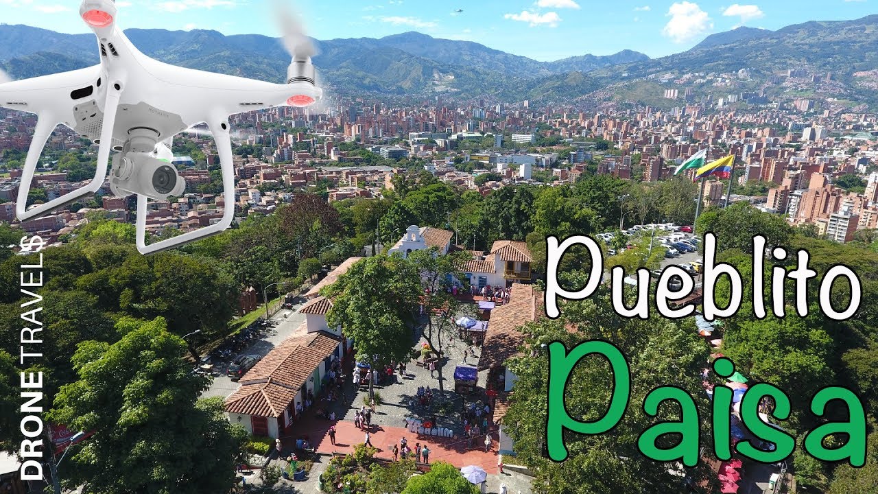 Pueblito Paisa, Cerro Nutibara en Medellin Colombia desde un Drone // Drone Travels
