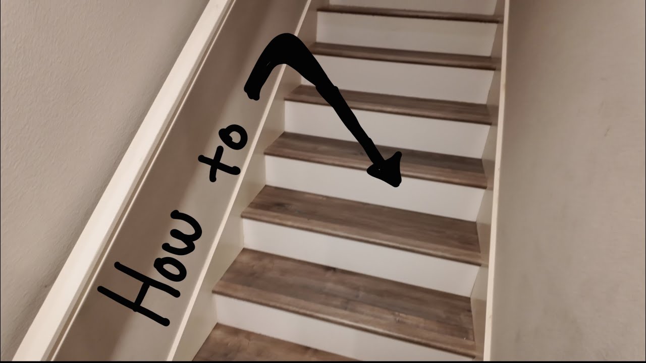 Laminate Staircase with white risers | DIY