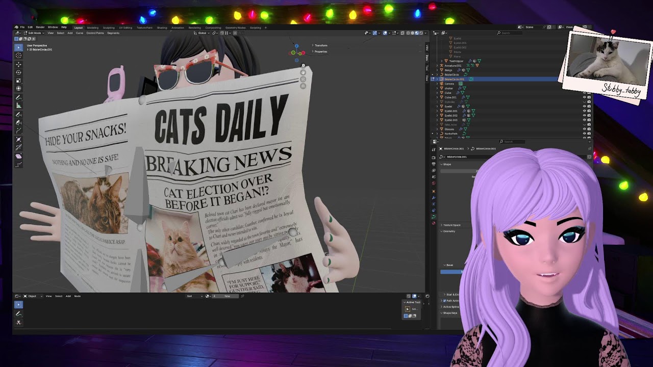 Chill morning art stream | Blender/Unity 3D Vtuber