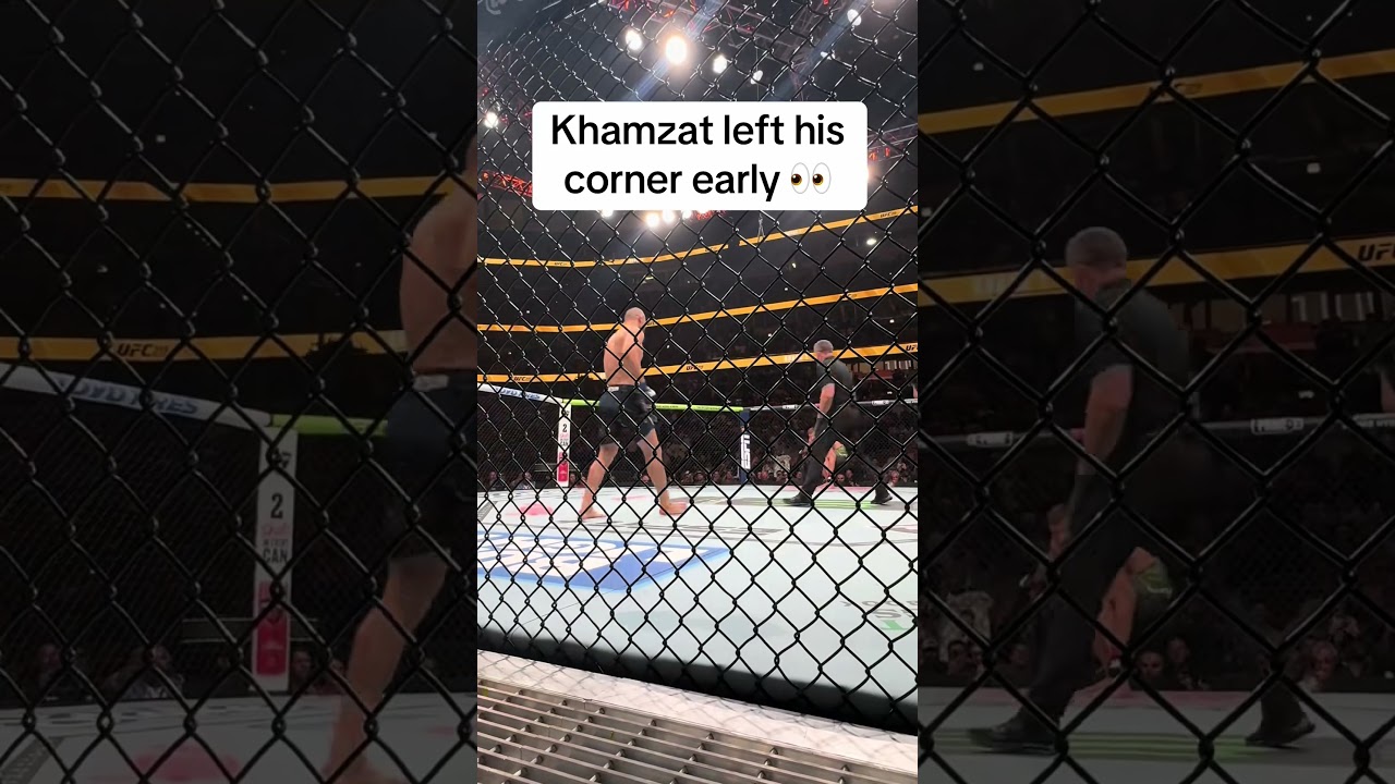 Khamzat couldn&rsquo;t wait for the fight to start 👀 #UFC319