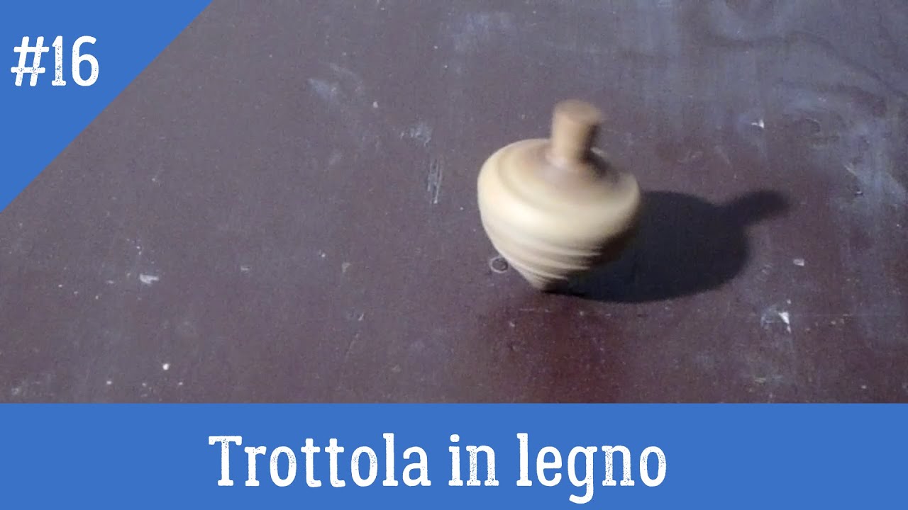 Esercizio al tornio trottola in legno