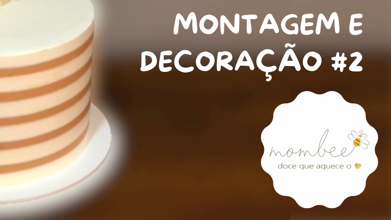 🧡🌸💐 MONTAGEM E DECORAÇÃO #2 - Bolo Festivo Listras 🌷🌺❣️
