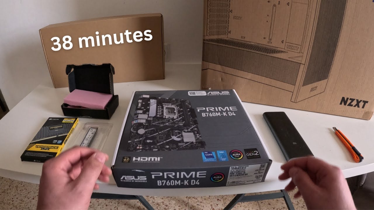 38 minutes of building a gaming PC (no talking)