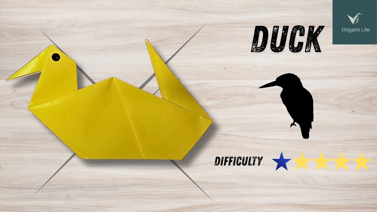 How to make an Origami Duck simple||forkids||stepbystep||withGraphics||PaperCraft||