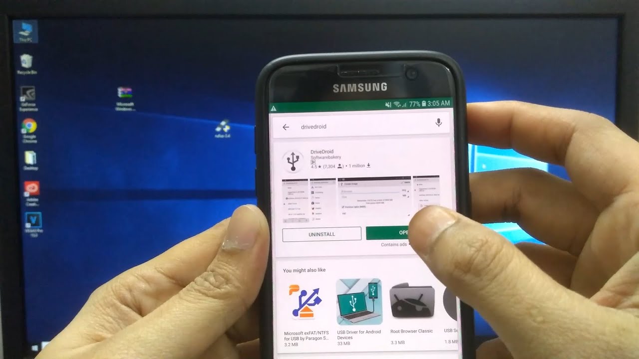 Как установить Windows на ПК с телефона Android (сделать телефон Android загрузочной флешкой)