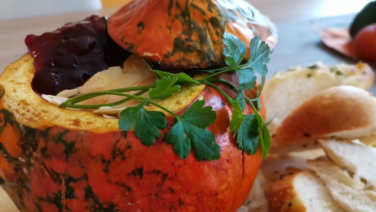 Kürbis Käse Fondue 🤩 extrem leckeres #halloweenrezept  🎃