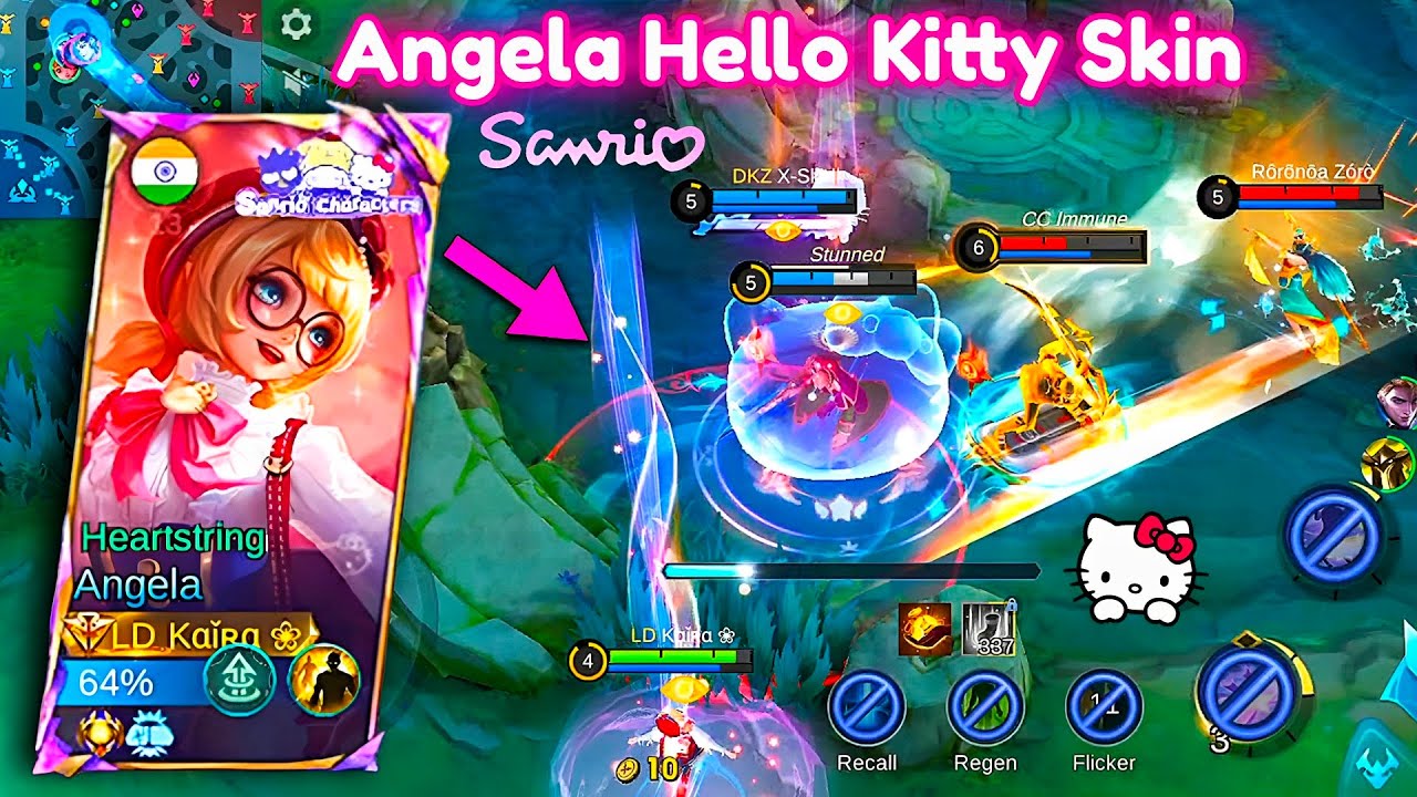 FINALLY ANGELA SANRIO!🎀 MVP Mythic🩷 4K Ultra Graphics no cut no edit🌸 Kaira Channel 🌸