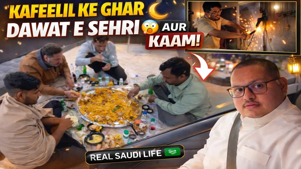 Ramadan Mein Kafeel Ke Ghar Sehri ❤️ Phir Seedha Kaam! Saudi Real Life Vlog 🇸🇦