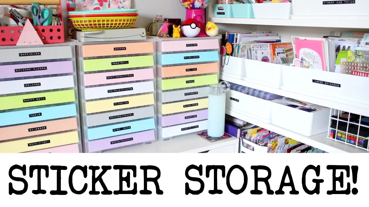 Sticker Storage! (Mini Desk Tour)