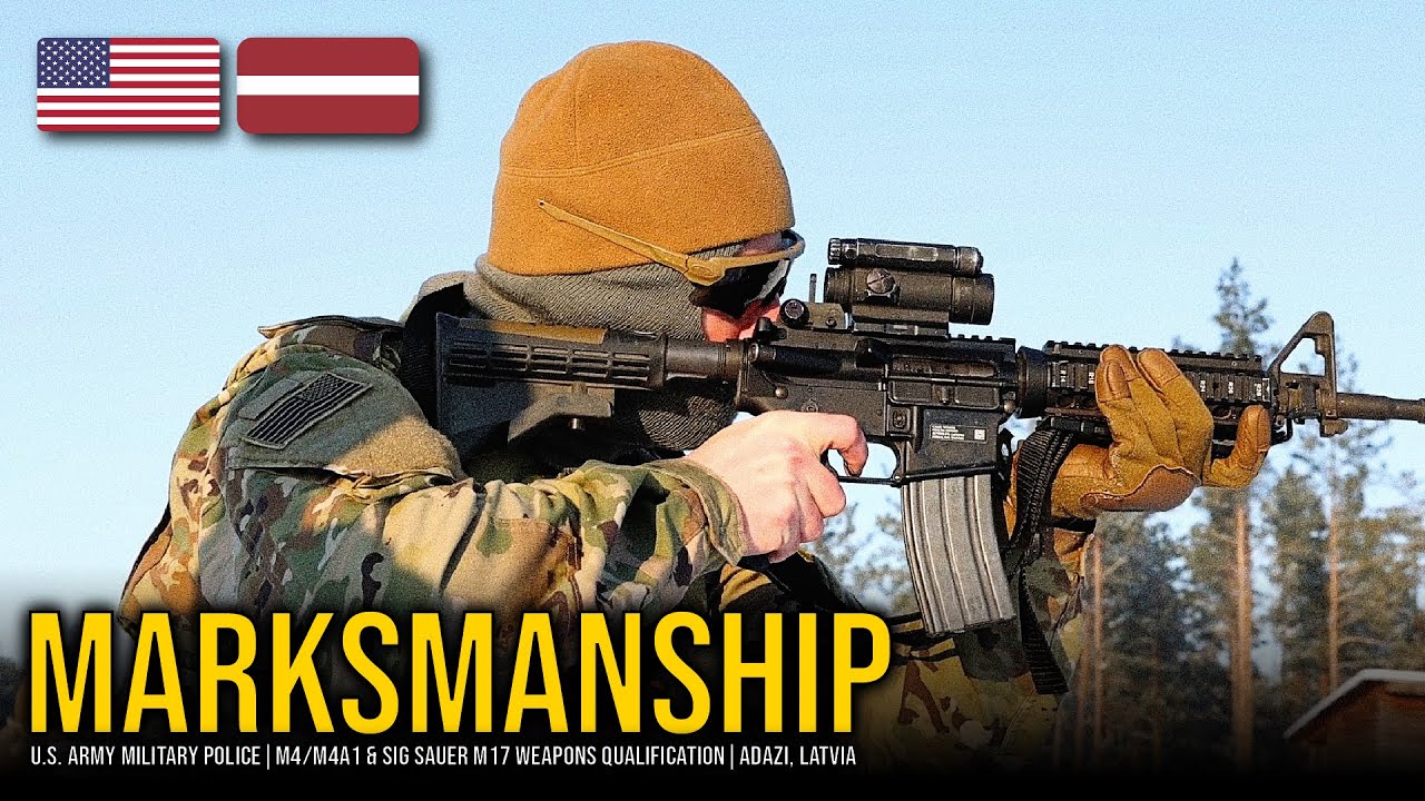 U.S. Army MPs Conduct  M4/M4A1 & SIG Sauer M17 Live Fire in Latvia (Jan. 2026)