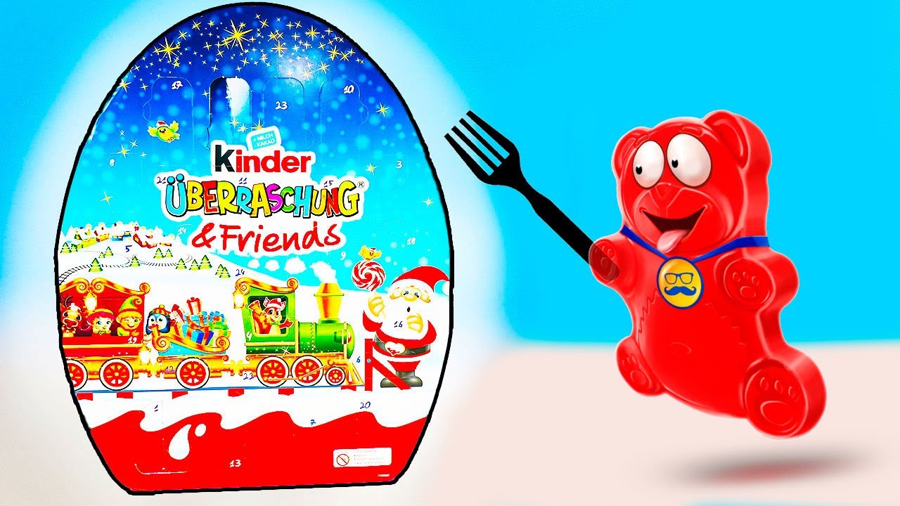 ABRIMOS UM GRANDE CALEND&Aacute;RIO DO ADVENTO KINDER COM O URSO VALERA