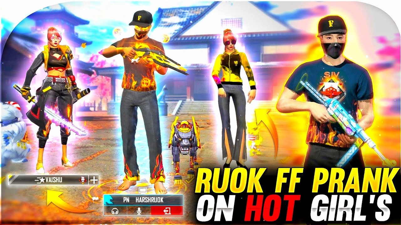 RUOK FF Prank On Random Hot Girl's || Most Funny Gameplay Video - Garena Free Fire