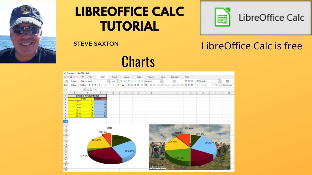 Как добавить диаграммы в LibreOffice Calc
