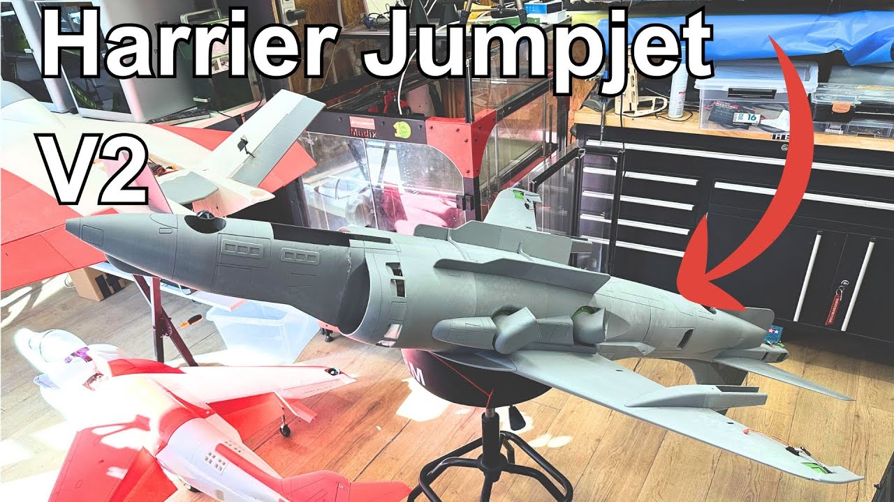 RC Harrier VTOL JET, The Legendary Jumpjet Build By Joel Vlashof Testing Scale PufferJets Vlog 4