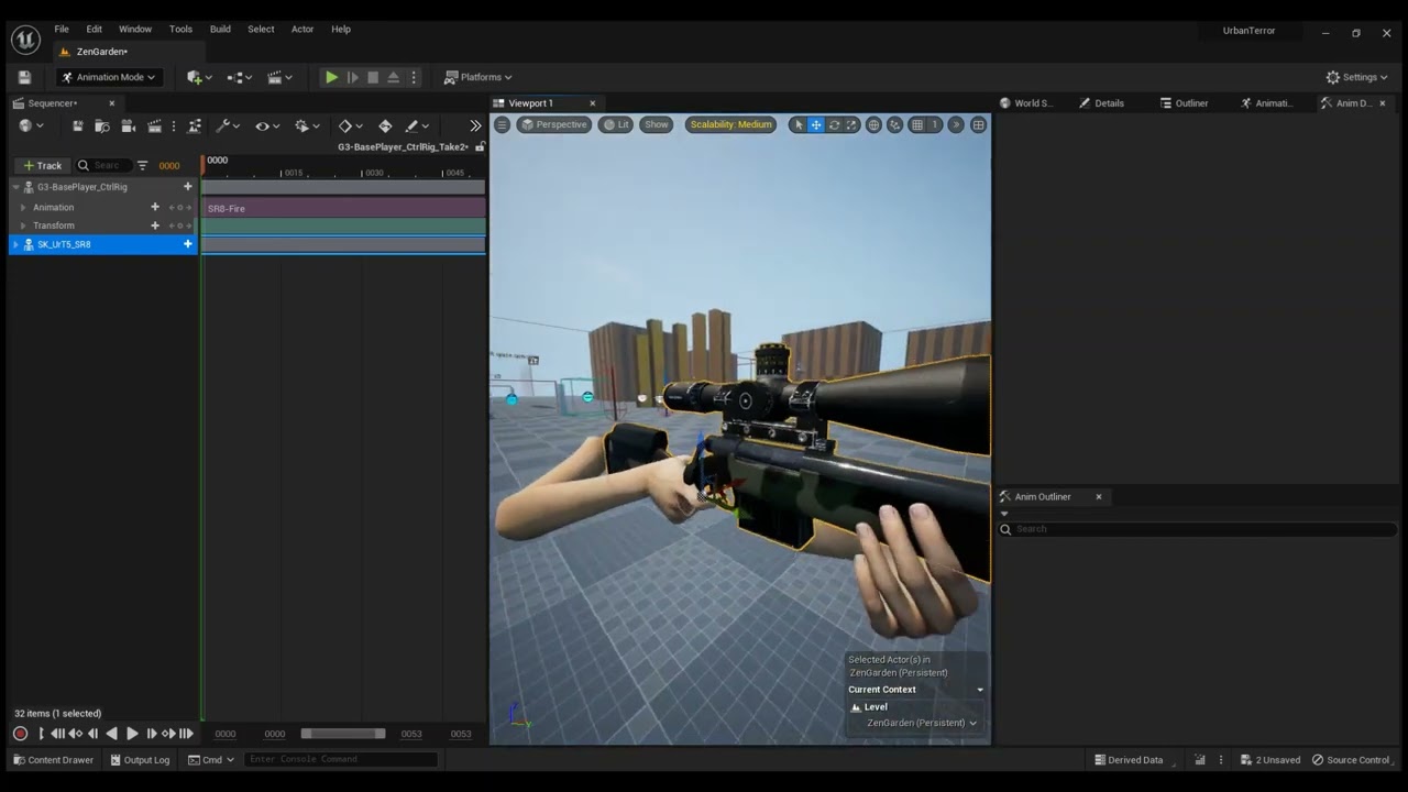 UrbanTerror Unreal Editor 2023 03 13 Control Rig function test 2