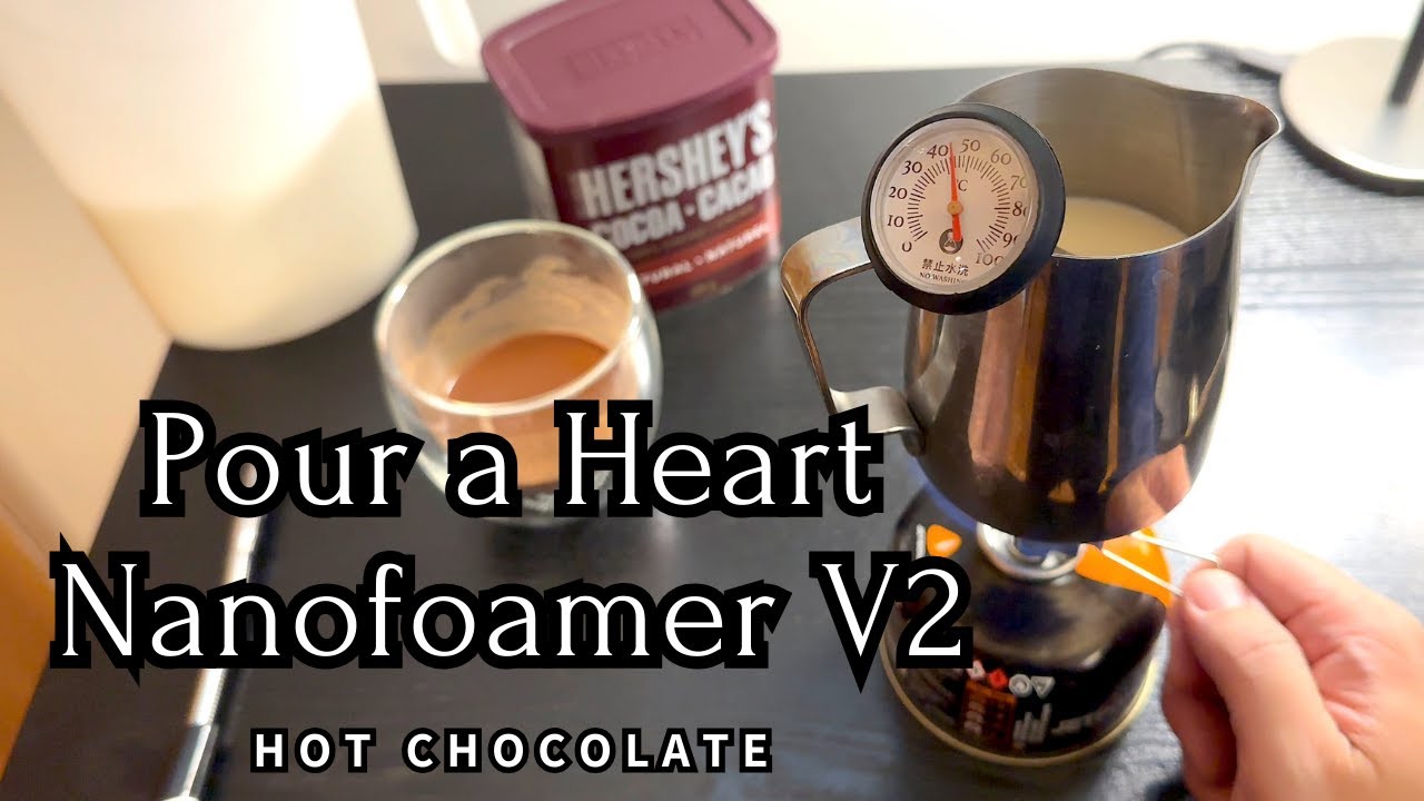 Bubbly Surprises: My 4th Attempt with NanoFoamer V2 for a Heart-Shaped Hot Chocolate
