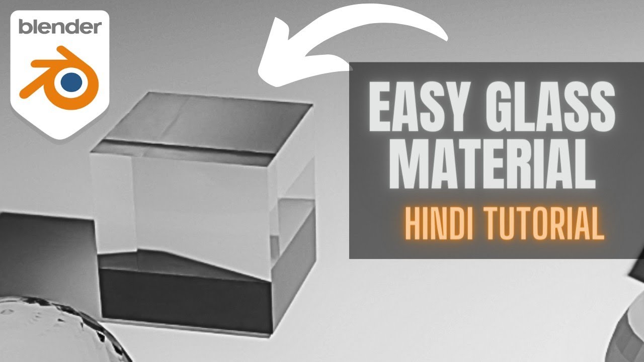 how to make glass texture in  blender - Hindi tutorial