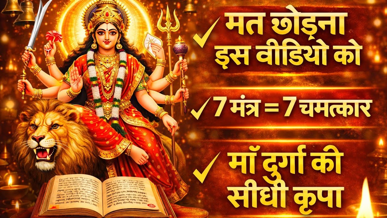 99% लोग नहीं जानते ये 7 मंत्र 😳 | तुरंत कृपा बरसाएंगी माँ दुर्गा | Saptashloki Durga