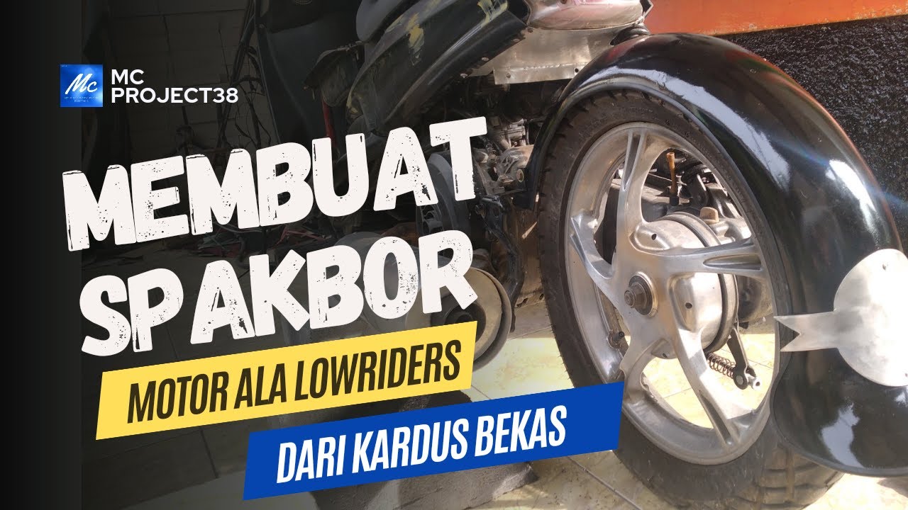 Belajar Bikin spakbor motor dari resin dan kardus bekas