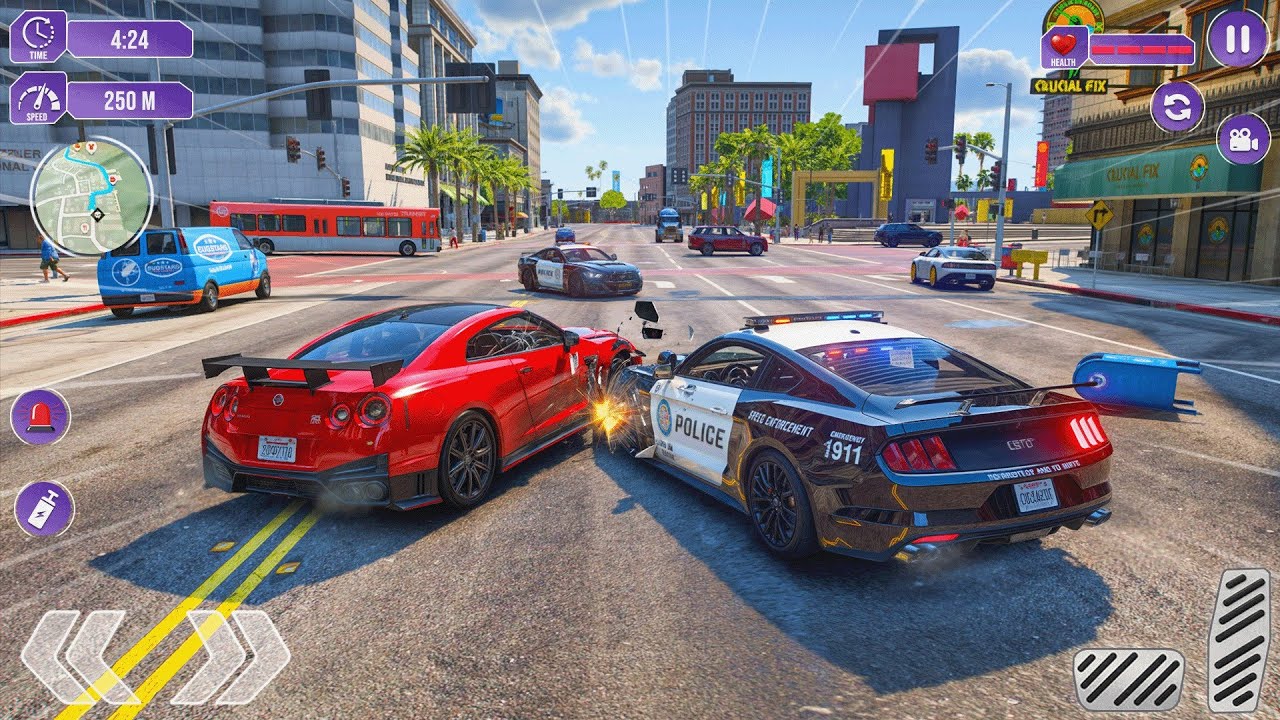 Real Police Car Chase Simulator 3D Game - Real Cop Cars Driving Simulator 2025 - Android GamePlay