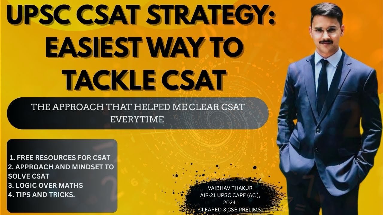 CSAT STRATEGY || EASIEST WAY TO TACKLE UPSC CSAT EXAM