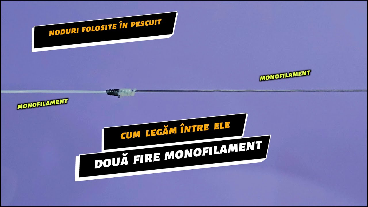 Nod de legătură între două fire monofilament.