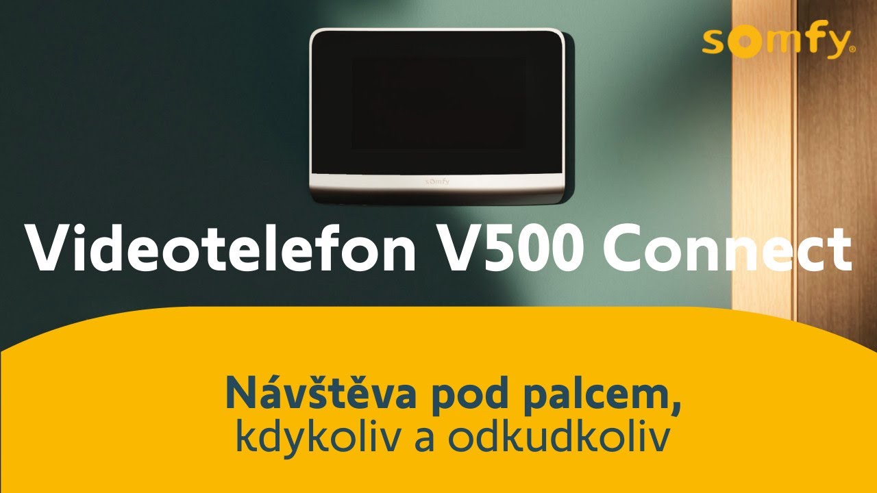 Chytr&yacute; Videotelefon V500 Connect | Přiv&iacute;tejte n&aacute;v&scaron;těvu, ať jste kdekoliv | Somfy