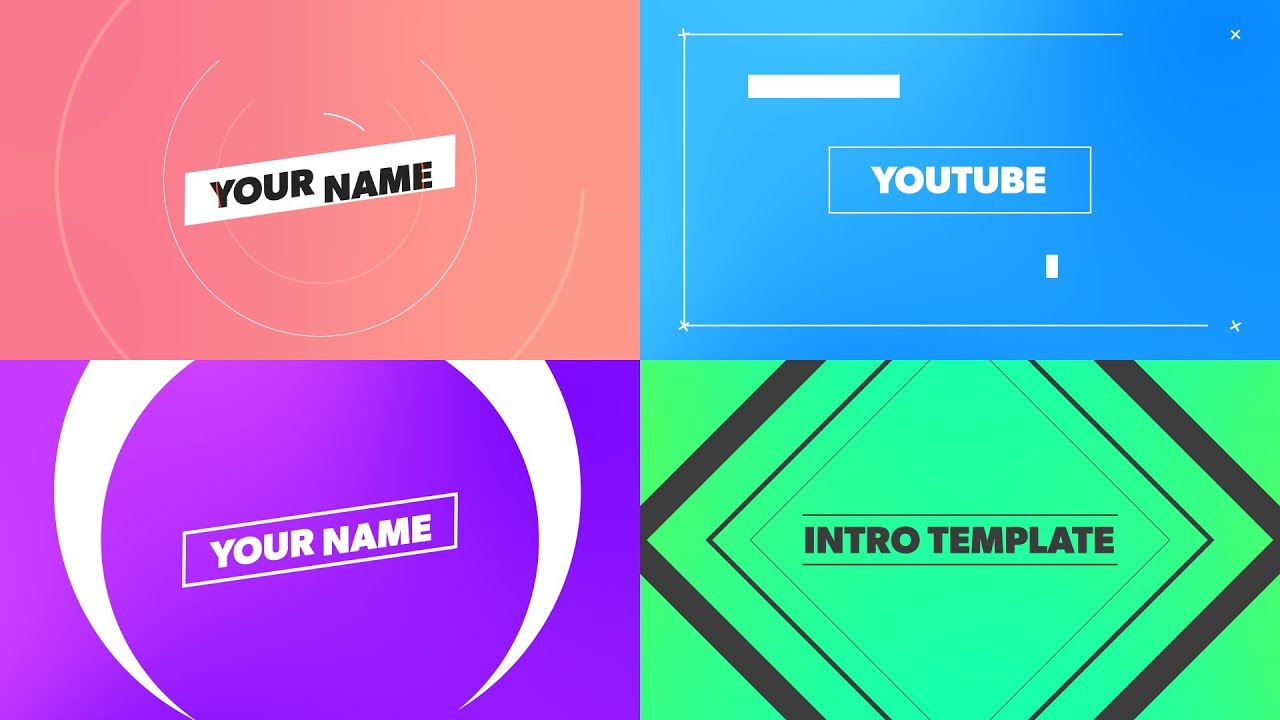 2D Minimal Gradient Intro Template Pack - After Effects Intro Template