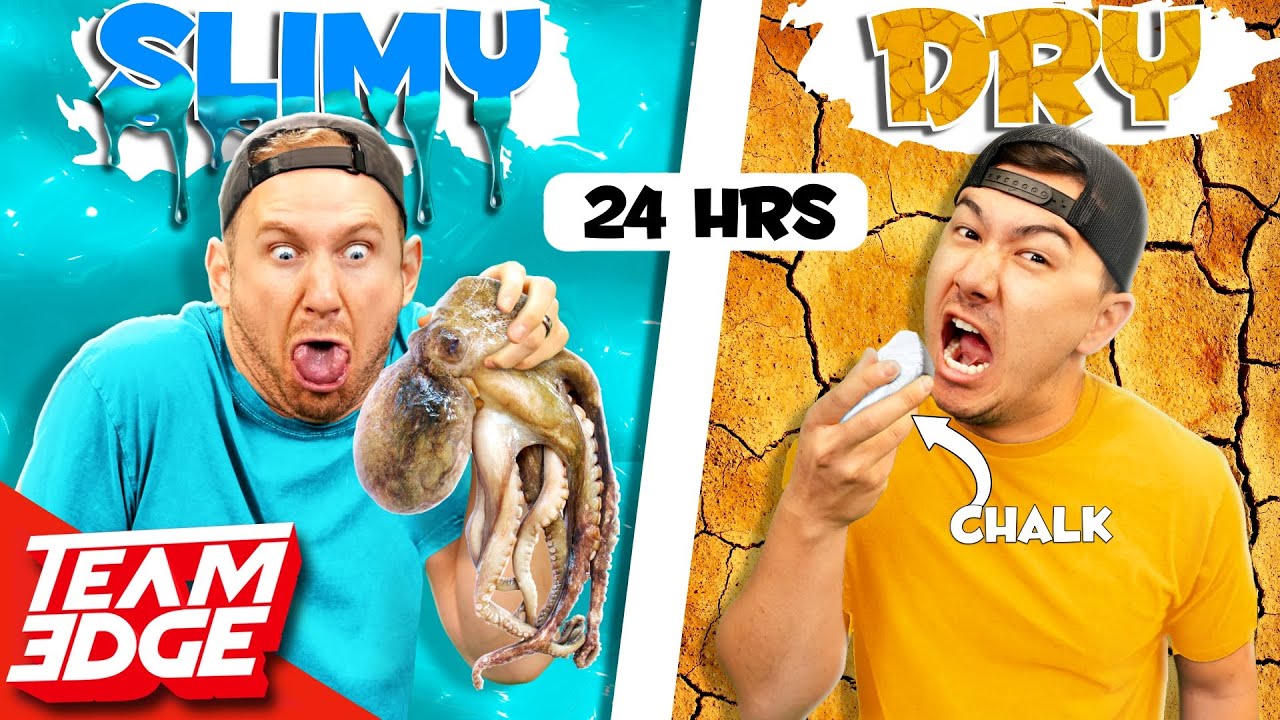 We Survived 24 hrs Eating ONLY 1 Texture of Food!!