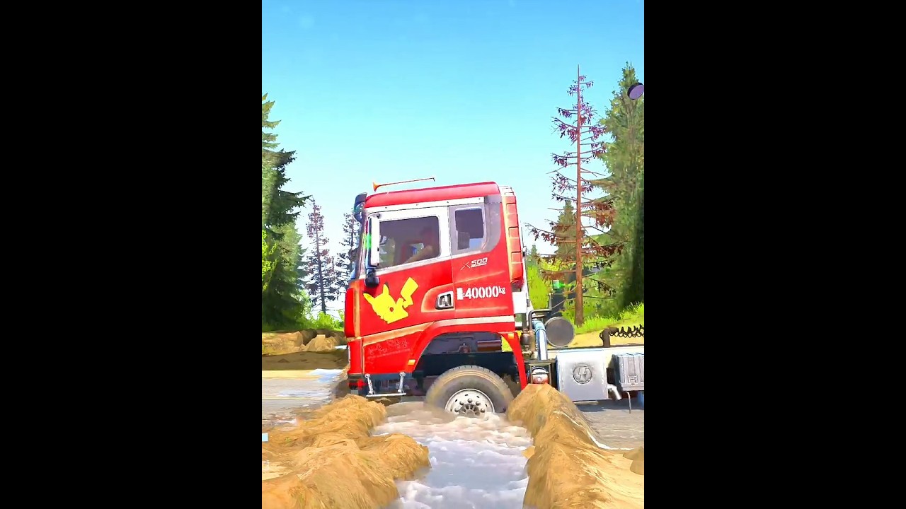 Spintires: MudRunner -SHACMAN DELONG X3000 Towing a Truck on a Snowy Road Ep82