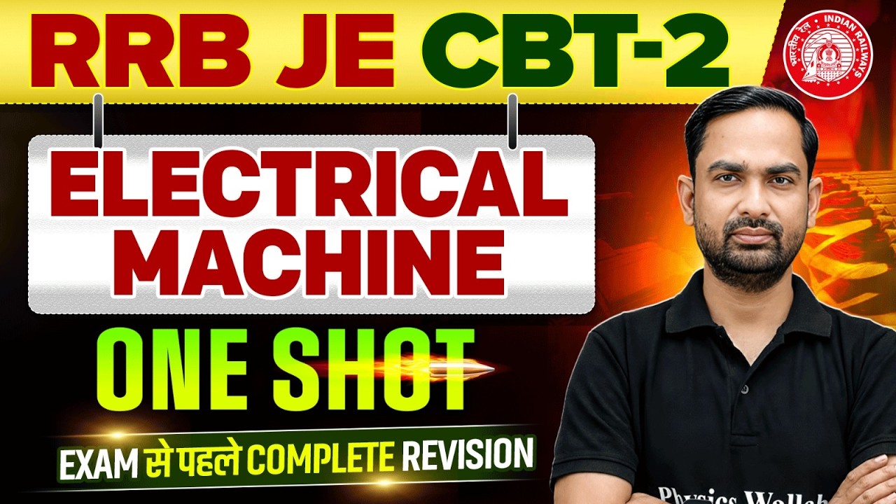 Electrical Machine in ONE SHOT 🔥|  Electrical Engineering | RRB JE CBT 2 Preparation