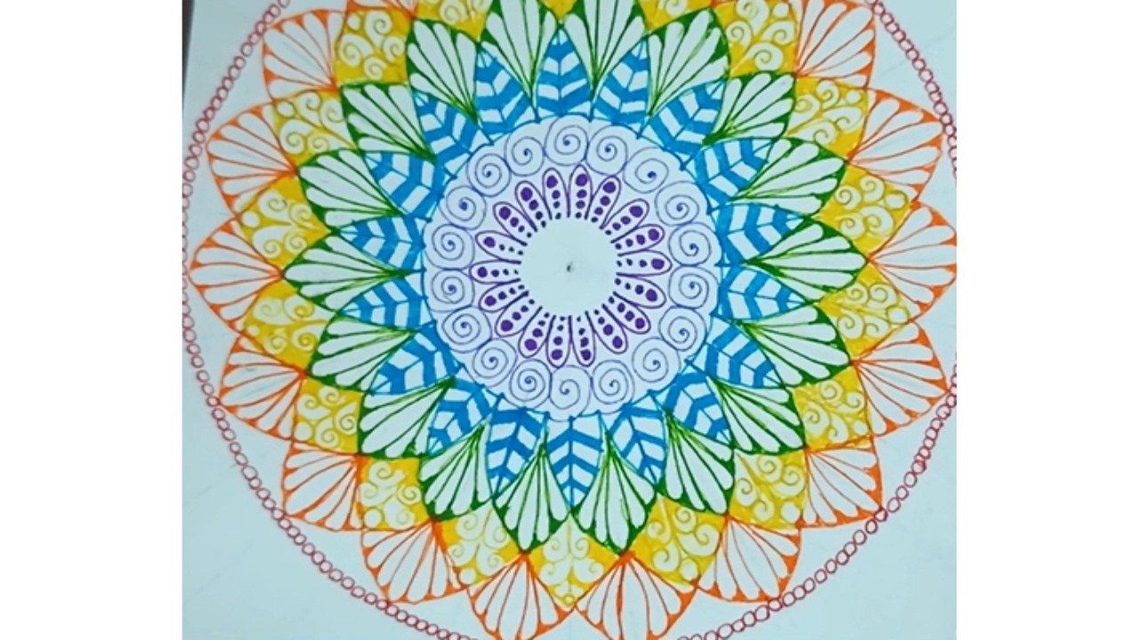 #4 Beginner Mandala Drawing | Easy Step-by-Step Guide